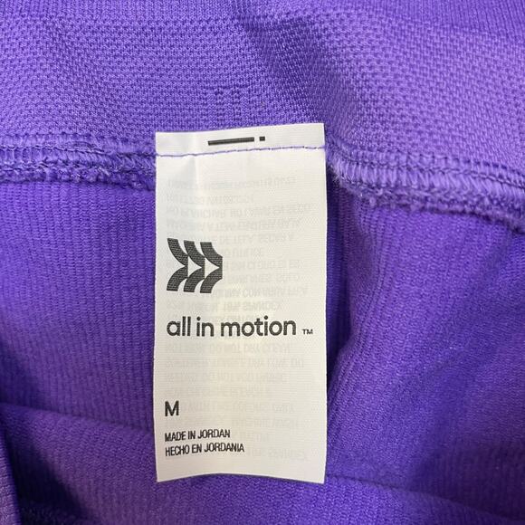 All In Motion Women's Seamless High Rise Rib Bike Shorts 6" Purple Size Medium - Picture 4 of 5